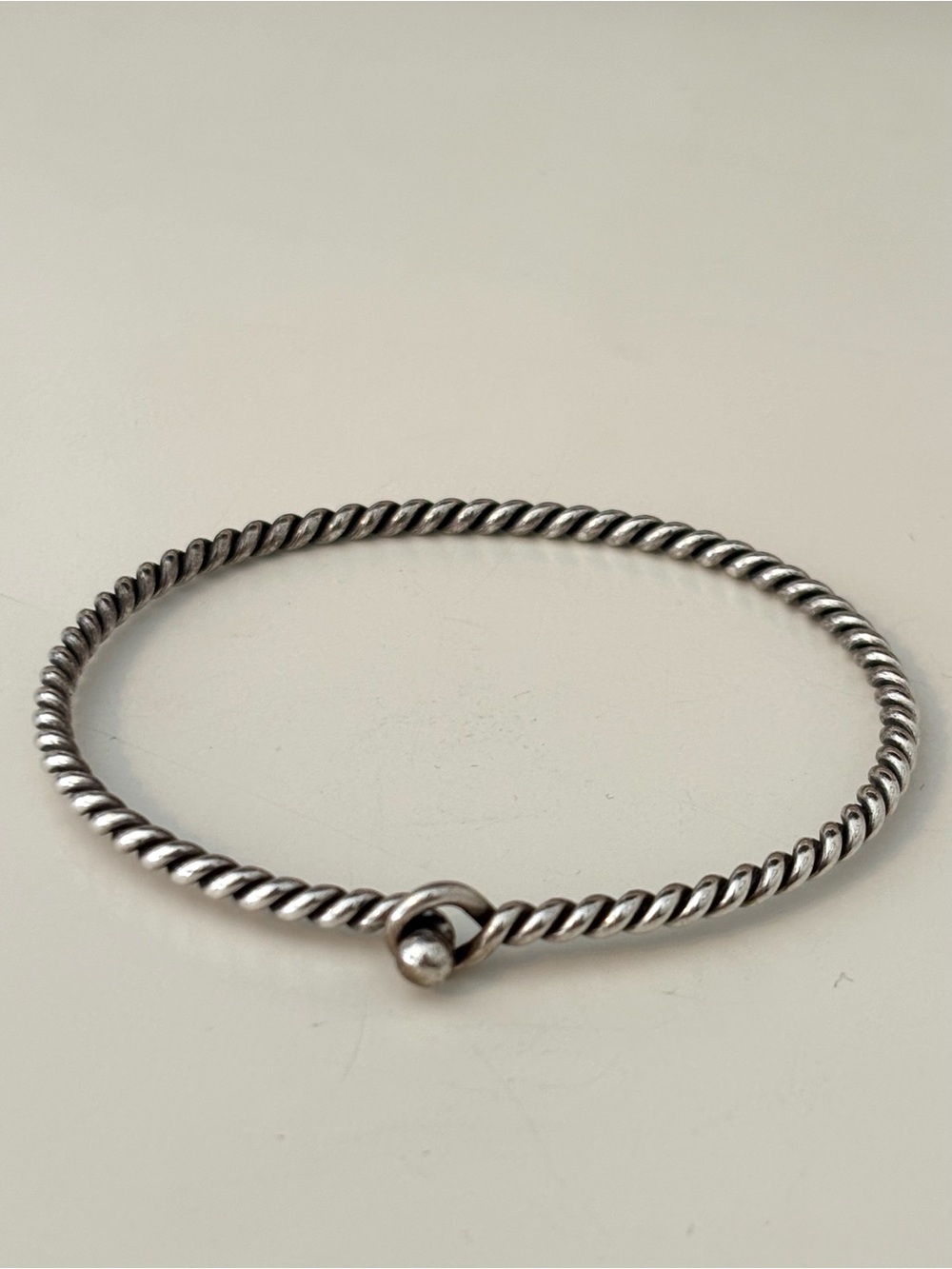 James Avery Sterling Silver Twisted Wire Hook-On Bracelet